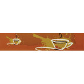 Aquarelle 4" x 18" Ceramic Wall Tile in Coffee Cup Listel