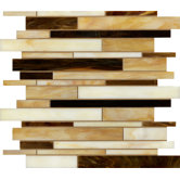 Catwalk 12" x 12" Random Glass Mosaic in Pecan Pump
