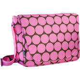Big Dots Pink Laptop Messenger Bag
