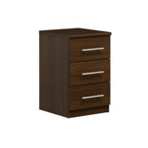 Prague 3 Drawer Bedside Table