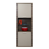 Cool Glass Cabinet in Dark Ash and Stone Grey