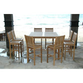 Windsor 9 Piece Bar Height Dining Set