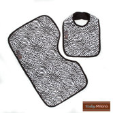 Bib and Burp Cloth Gift Set in Zebra Print