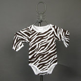 Zebra Infant Bodysuit - Long Sleeve in Brown