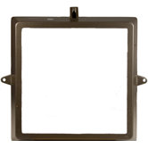 Medium Floodlight Replacement Door Frame in Bronze with Glass Mounted