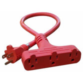 3 Outlet Heavy Duty T-Tap Extension Cord in Orange