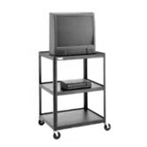 Pixmobile 25" x 30" Shelf Adjustable Television Cart [36" - 54" Height]
