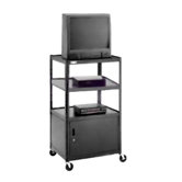 Pixmate 25" x 30" Shelf Television Cart With Cabinet [54" Height]