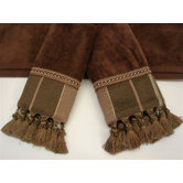 Chambord Brown/Brown 3-Piece Decorative Towel Set