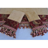 China Art Red 3-piece Decorative Towel Set