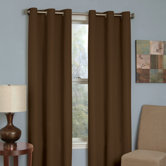Microfiber Grommet Blackout Window Panel in Chocolate