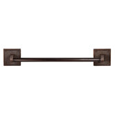 Hammered Copper Towel Bar with Square Backplates