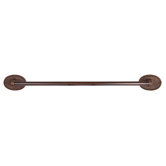 Hammered Copper 24" Towel Bar with Oval Backplates