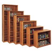 Contemporary 48" H Four Shelf Bookcase