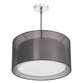 3 Light Double Drum Pendant