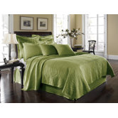 King Charles Matelasse Coverlet Bedding Collection in Fern