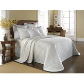 King Charles Matelasse Bedspread Bedding Collection in White