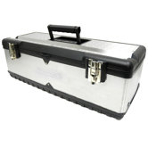 26 Stainless Steel Toolbox W/ Tray