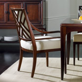 Continuum Fret Upholstered Back Arm Chair