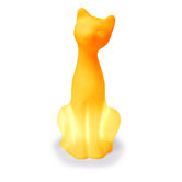 Siamese Cat Pet Lamp in Sunset Orange