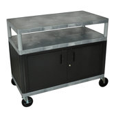 Extra Wide Coffee Cart with Cabinet