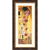 The Kiss (Der Kuss) Detail Framed Print by Gustav Klimt
