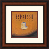 Espresso Framed Art Print by Jillian David Design