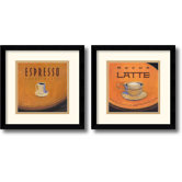 Espresso and Mocha Latte Framed Art Print by Jillian David Design (Set of 2)