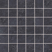 Allora 3" x 3" Unpolished Porcelain Mosaic Tile in Carbone