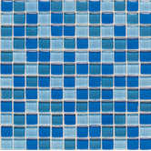 Legacy Glass 1" x 1" Mosaic Tile in Blue Blend