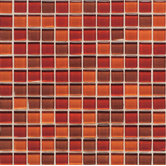 Legacy Glass 1" x 1" Mosaic Tile in Red Blend