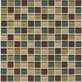 Legacy Glass 1" x 1" Mosaic Tile in Earth Blend