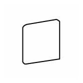 Pozzalo 6" x 6" Bullnose Corner in Weathered Noce