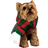 Sitting Yorkshire Terrier Christmas Ornament