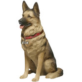 Life Size Large German Shepherd Sculpture