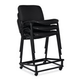 Armless Stacking Chair with Chrome Frame