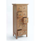 Sherwood Oak Ten Drawer DVD/CD Cabinet