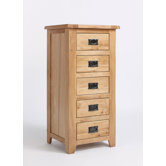 Westbury Reclaimed Oak 5 Drawer Wellington Chest