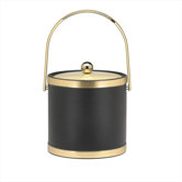 Sophisticates Ice Bucket with Track Handle in Black