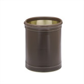 Stitched 10" Waste Basket in Chocolate