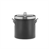 Soho 3 Qt Leatherette Ice Bucket in Black