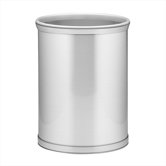 Mylar Waste Basket with 0.75" Band in Brushed Chrome