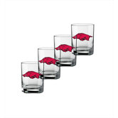 Collegiate 14 Oz Arkansas Glass (Set of 4)