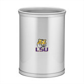 Collegiate LSU Waste Basket in Brushed Chrome
