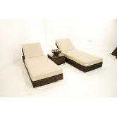 3 Piece Madrid Lounge Seating Group with Cushions
