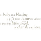 A Baby is a Blessing Baby Wall Wishes Decal