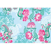 Komar Paisley Rose Wall Mural