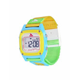 Shark Clip Watch in White / Neon
