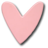 Modern Heart Drawer Knob in Pink