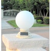 Solar Power Frosted Glass Globe Entrance Light